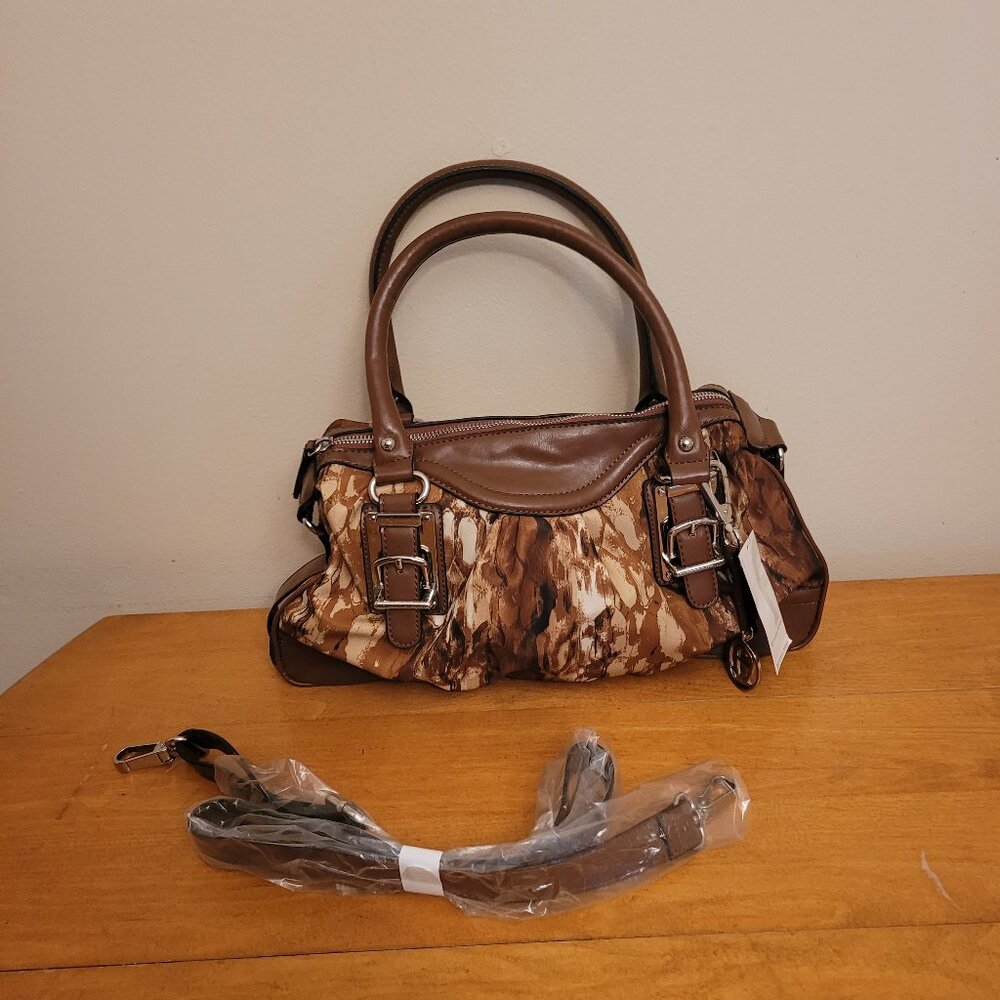 Etienne Aigner Printed Handbag with Leather Accents - New with Tags!